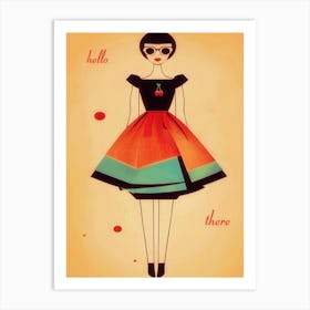 Hello There Girl Art Print