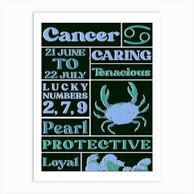 Zodiac Cancer Art Print