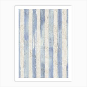 Blue And White Stripes Art Print