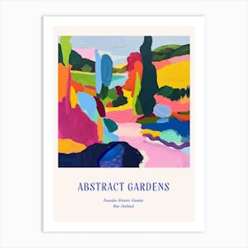Colourful Gardens Dunedin Botanic Garden New Zealand 3 Blue Poster Art Print