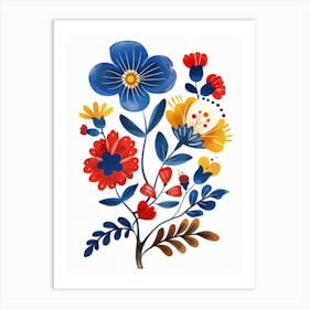 Poland Flower Painting Art Print