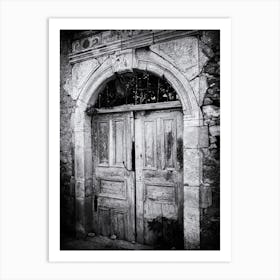 Mysterious old wooden door in Rethymnon // Crete // Travel Photography Art Print