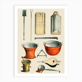 Cooking Tools Canvas Print Art Print