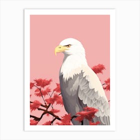 Minimalist Bald Eagle 1 Illustration Art Print