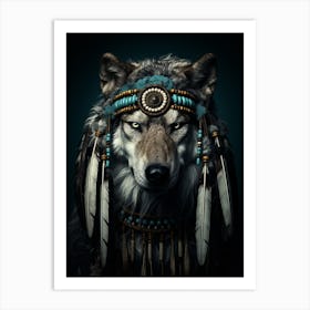Indian Wolf Native American 3 Art Print