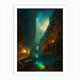 Night In The Cave Art Print