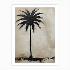 Ink and watercolor palm tree coastal artwork Art Print