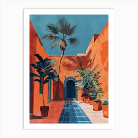 Courtyard, Morocco Art Print