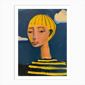 Girl With Yellow Hair 1 Art Print