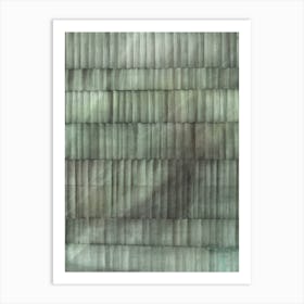 Abstract Green Strokes Art Print