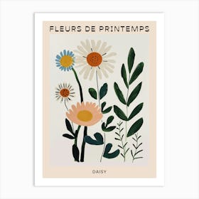 Spring Floral French Poster  Daisy 3 Art Print