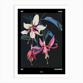 No Rain No Flowers Poster Fuchsia 2 Art Print