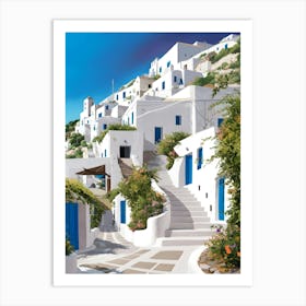 Village Of Mykonos Art Print