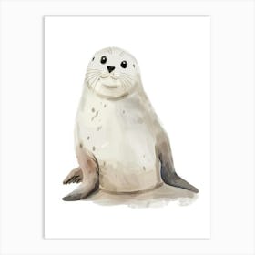 Charming Nursery Kids Animals Seal Pup 2 Art Print