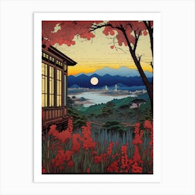 Amanohashidate, Japan Vintage Travel Art 3 Art Print