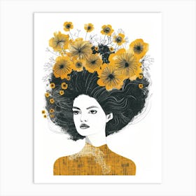 Flower Girl 17 Art Print