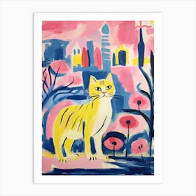 Cat In The City 2 Art Print