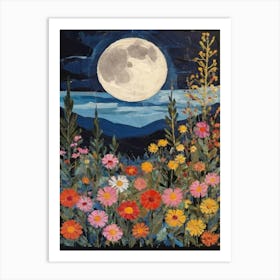 Moonlight In The Meadow Art Print