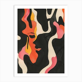 'Black And Orange' 4 Art Print