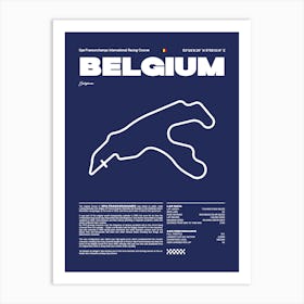F1 Race Track Belgium Formula 1 Racing Track F1 Merch Formula One F1 Poster Formula 1 Poster F1 Art Print