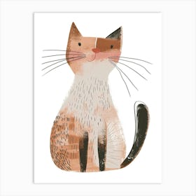 Colorpoint Shorthair Cat Clipart Illustration 3 Art Print