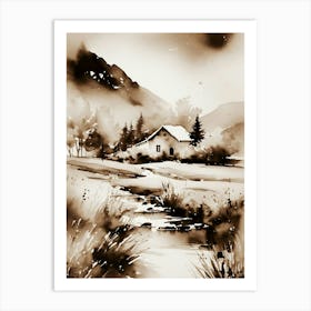 House In The Mountains 4 Art Print