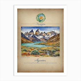 Chilean Mountains Art Print