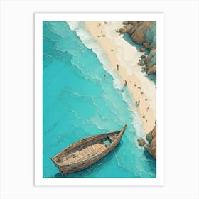 Boat On The Beach 13 Art Print