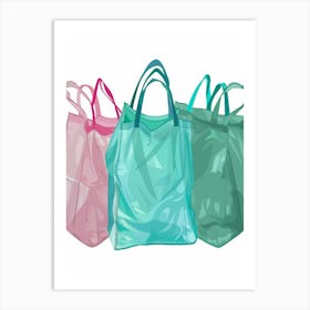 Shopping Bags Vector Art Print