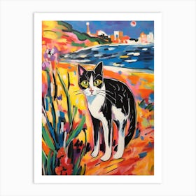Painting Of A Cat In Algarve Portugal 2 Art Print