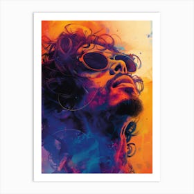 Man In Sunglasses 1 Art Print