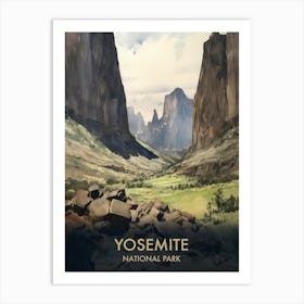 Yosemite National Park Vintage Travel Poster 6 Art Print