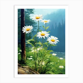 Daisy Wildflower In The Forest (2) Art Print