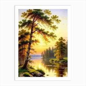 Sunset By The River Poster