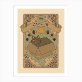 Cats Astrology Cancer Art Print