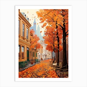 Warsaw In Autumn Fall Travel Art 3 Art Print