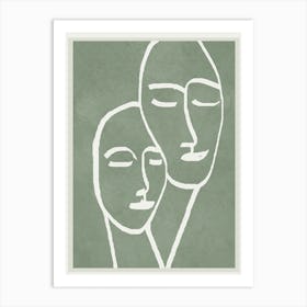 Abstract Masks Art Print