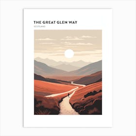 The Great Glen Way Scotland 5 Hiking Trail Landscape Poster Art Print