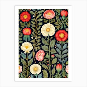 William Morris Floral Seamless Pattern 1 Art Print