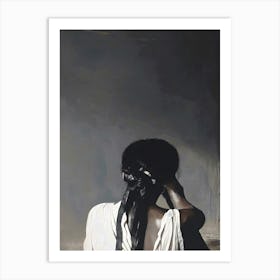 Woman In A White Dress 1 Art Print