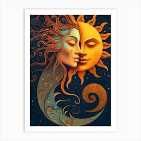 Sun And The Moon Art Print