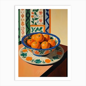 Oranges In A Bowl By Antonio Gilbert Art Print