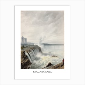 Niagara Falls Watercolor 3travel Poster Art Print