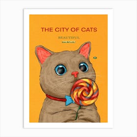 City Of Cats Beautiful Art Print