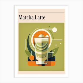 Matcha Latte Midcentury Modern Poster Art Print
