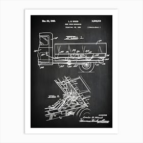 Construction Decor Truck Decor Truck Patent Truck Art, Truck Diagram, Truck Wall Art, Dump Truck Patent Dump Truck Blueprint Cc2131 Art Print