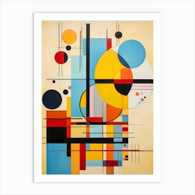 Abstract Painting With Circles And Lines 5 Art Print