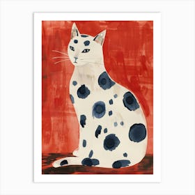 Polka Dot Cat 12 Art Print