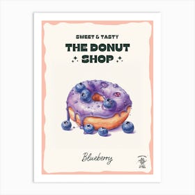 Blueberry Donut The Donut Shop 1 Art Print