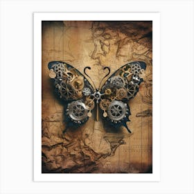 Steampunk Butterfly 1 Art Print